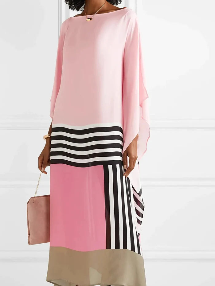 Pink Candy Stripe Kaftan