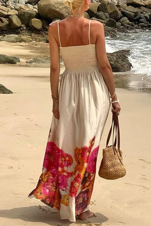 Lumina Smocked Floral  Maxi Dress