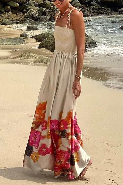 Lumina Smocked Floral  Maxi Dress