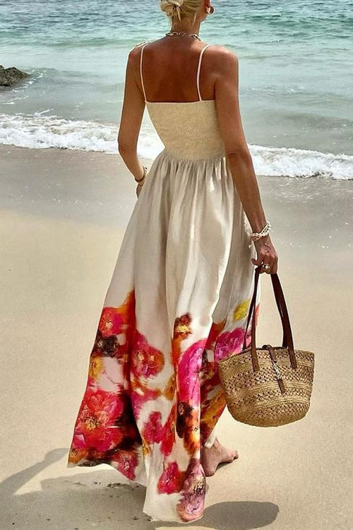 Lumina Smocked Floral  Maxi Dress
