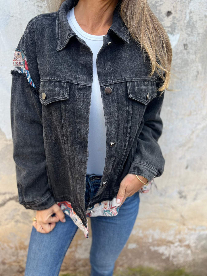 Denim Patchwork Casual Jacket