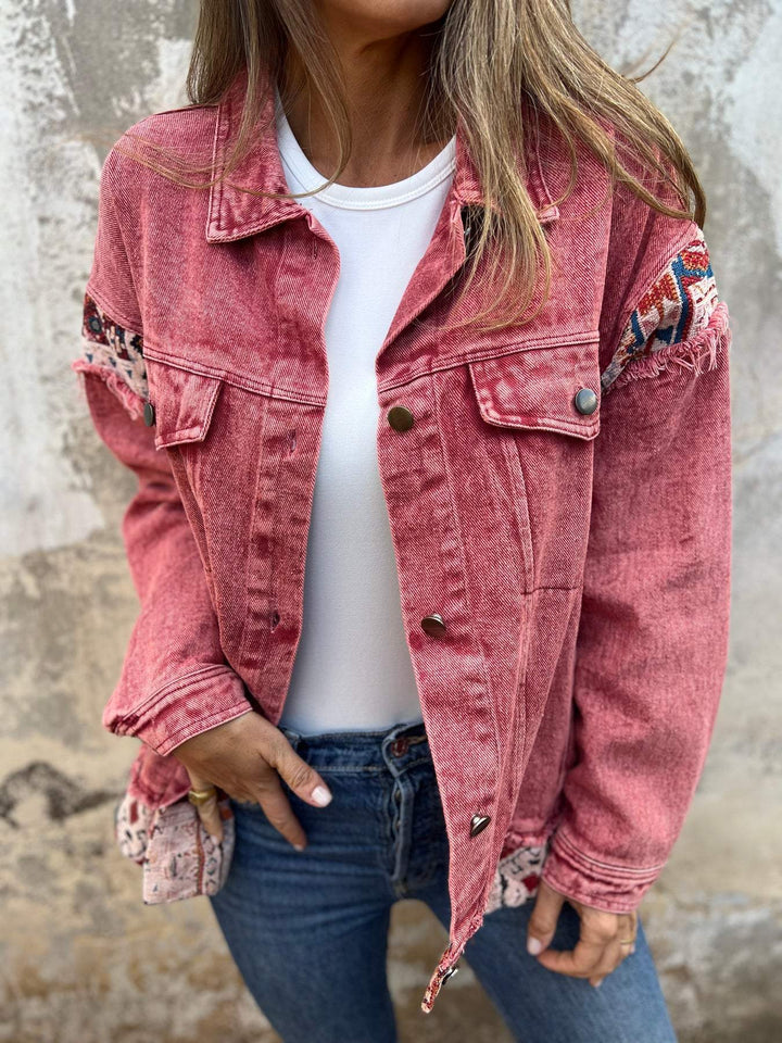 Denim Patchwork Casual Jacket