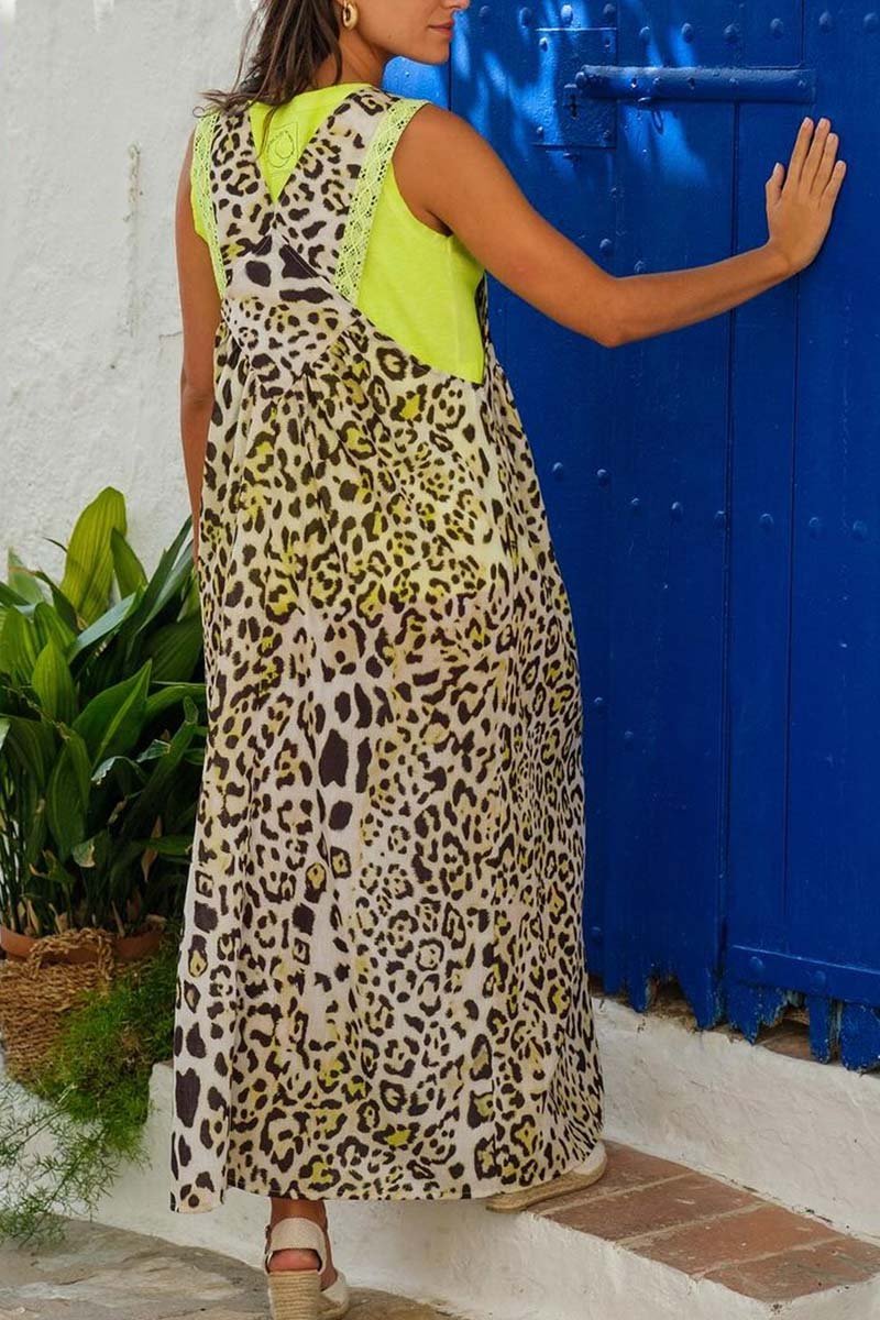 Women's Casual Strap Leopard Print Dress