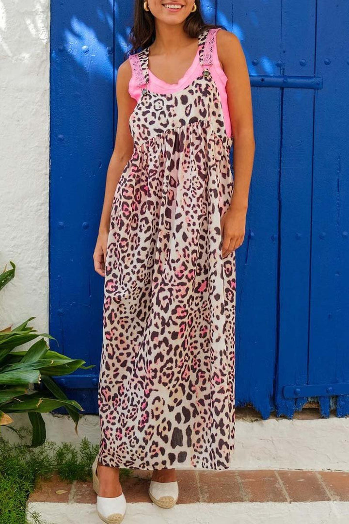 Women's Casual Strap Leopard Print Dress
